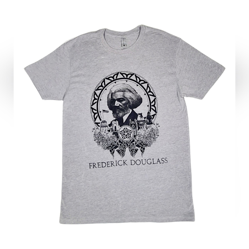 Gladiator Art & Apparel. Frederick Douglass Handmade Graphic T-Shirt Gray XS-XL